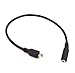 Wpeng Mini USB Male to 3.5mm Jack Female Audio Cable Cord for Active Clip Mic Microphone Adapter Length 34cm/1ft Black