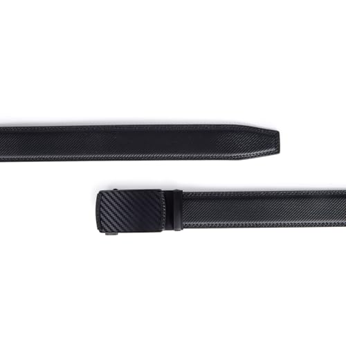 VATAN Men's Adjustable Ratchet Leather Belt with Automatic Buckle - Width - 3.5 cm