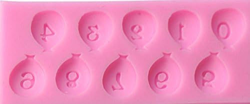 Baking Molds 3D Silicone Mould Cake Candy Pastry Tools Decorating Reusable Non-stick Mini Balloon Numbers Cavity Sugarcraft Fondant Gum Paste Chocolate Making Crafts Mold Soap Decorations 1Pcs