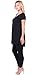 Popana Womens Short Sleeve Summer Tunic Tops to Wear with Leggings Loose Fit Plus Size Made in USA Large Black