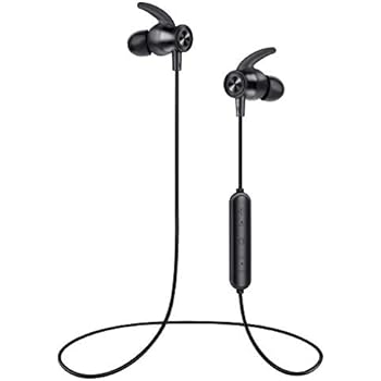 Letscom Bluetooth Headphones, Lightweight Wireless Earbuds with Magnetic Connection, IPX5 Water Resistant Bluetooth Sports Earphones for Running, Built-in Mic, 8 Hrs Work Time