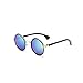 NYKKOLA Unisex's Round Mirror Polycarbonate Sunglasses Blue