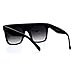 Oversized Square Sunglasses New Hip Fashion Flat Top Flat Frame Black