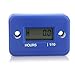Docooler Digital Hour Meter Gauge LCD for Gasoline Engine Racing Motorcycle ATV Mower Snowmobile 0.1/99999Hrs - Blue