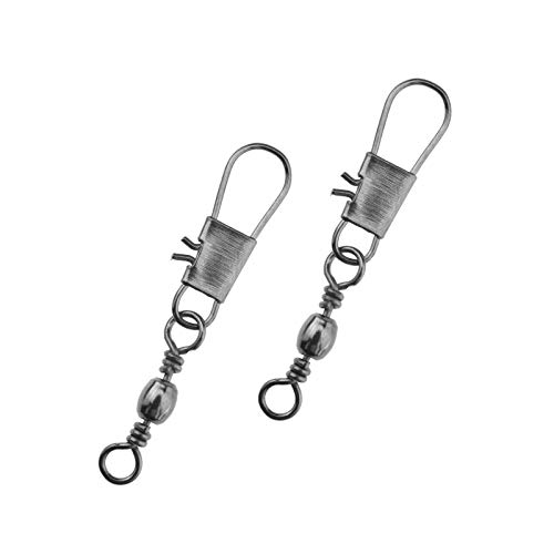 YINETTECH 300 Stücke Barrel Snap Wirbel Angeln Stecker mit Aufbewahrungsbox 6 8 10 12 14 Sicherheit Köder Leine… – Bild 8