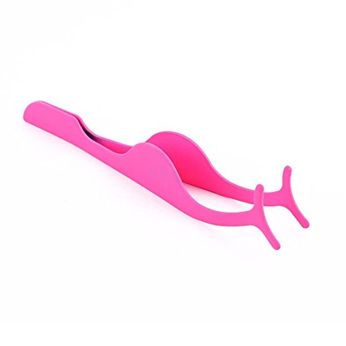 Usstore False Eyelashes Applicator Remover Clip Tweezer Nipper Beauty Tool (Pink)