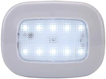 Alotm Car Interior Dome LED Light, Rechargable Push Light, Stick On Anywhere LED Night Light, Tail Box Lights, Car Reading Lights, 10 LEDs Light for Kitchen Cabinet, Closets, Counters (Ice Blue Light)