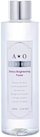 Detox Brightening Facial Toner Moisturizer | Hydrating Korean Cosmetics for Sensitive Skin | 6.76 fl.oz
