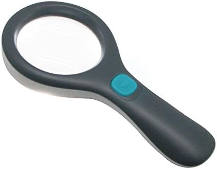 LED Magnifying Glass for Reading, 2.5X Magnifier Lens Rimless Magnifying Lens for Jewelry, Soldering, Computer Repair, Maps Inspection, LED Handheld Magnifier with Light Large Viewing Tools