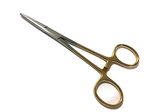 Hemostat Straight Kelly Forceps (5 3/4”/145 mm), Hemostat Jaws Have Interlocking Teeth and are Designed to Clamp Off Blood Vessels During Surgical Procedures.