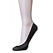 Walkon Women's 3 Pack Silky Feel Shoe Liner No-show Socks,Black,5.5~9