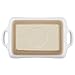 Rachael Ray Stoneware Rectangular Small Au Gratin Pan, 12 oz, White