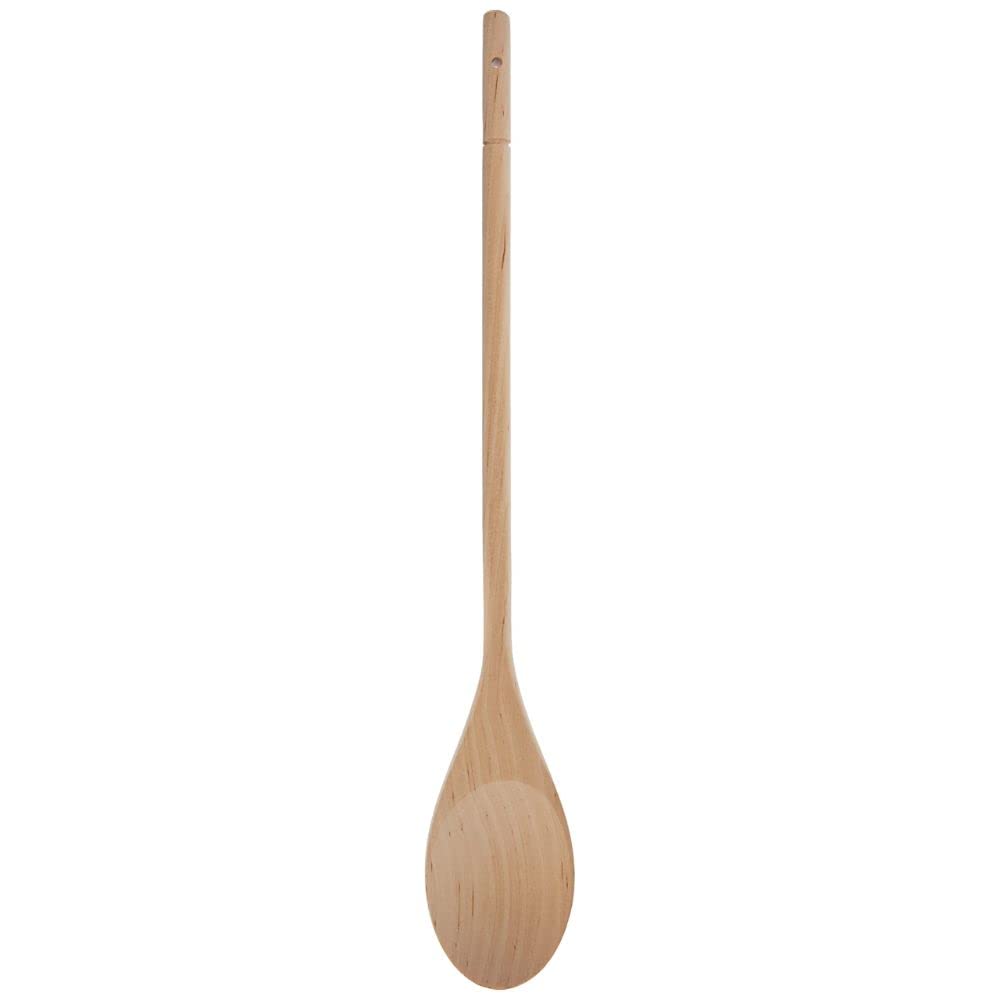 Vogue Wooden Spoon 35.5 cm/14 inch, Brown, Birch Wood, Wooden Spoon for Cooking, Suitable for Non-Stick Cookware, Professional & Home Kitchen Use, D773