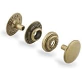 Tandy Leather Line 20 Snaps Antique Brass Plate 10/pk 1261-04