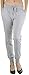 ToBeInStyle Women's Solid Print French Terry Jogger Pants - Heather Grey - Large