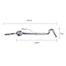 eBoot 4 Inches Zinc Plated Wire Gate Hook and Eye, 4 Set