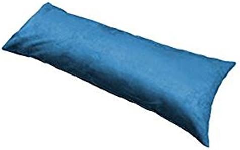 100% Microsuede Body Pillow Case/Cover Protector 20x54 -Heavy Duty (54", Blue)
