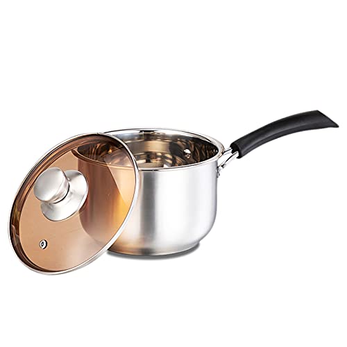2 Quart Saucepan Stainless Steel Small Saucepan with Lid Cover Nonstick