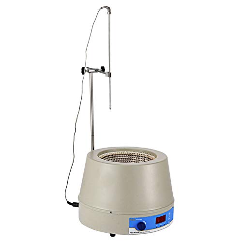 Happybuy Magnetic Stirrer 1400RPM Magnetic Mixer 1000ml Magnetic Stirrer Hot Plate 350W Magnetic Heating Mantle Digital Display Magnetic Stirrer Round Bottom
