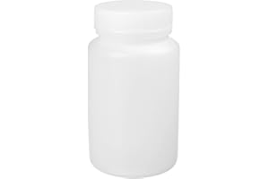 Othmro 10pcs 250ml/8.45oz Plastic Bottles w Scale,Lab Cylindrical Chemical Reagent Bottle,Wide Mouth Laboratory Reagent Bottle,Sample Sealing Liquid Storage Container for Food Store White