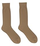 Mens Solid Color Premium Cotton Dress Socks - Tan