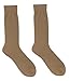 Mens Solid Color Premium Cotton Dress Socks - Tan