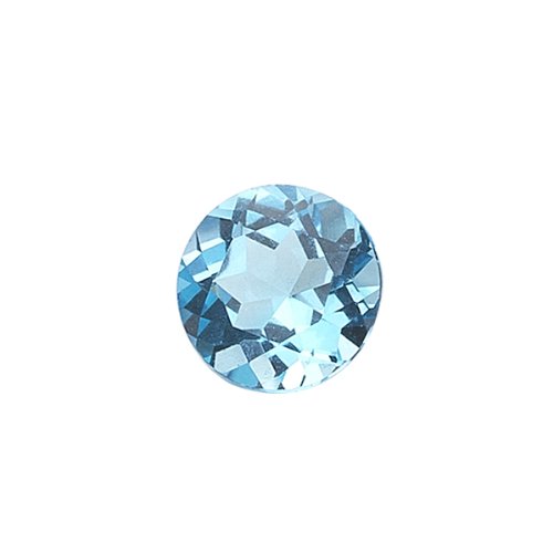 0.73-1.40 Cts of AAA 6 mm Round Loose Swiss Blue Topaz ( 1 pc ) Gemstone