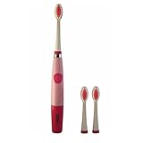 waterproof Sonic Electric Toothbrush with 3 Brush Heads,PINK