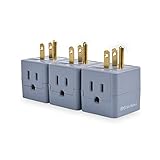 Cable Matters 3-Pack Grounded Power Cube 3 Outlet Adapter