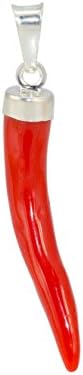 Good Luck Coral Horn - Sardinia Corallium Rubrum Good Luck Horn 0.7 inch
