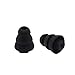 ALXCD Triple Ear Tip with 2mm Hole for Etymotic Shure Klipsch Earphone, 2 Sizes (S/L) 4 Pairs Triple Flange Silicone Earbud tip, Fit for Etymotic Shure Klipsch 2mm Hole[Black-4 Pair]