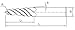 CNC Carving 2.12 Deg 2 Flutes Tapered Angle Ball Tip Radius=2.0mm X 1/4