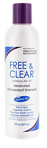 Free & Clear Medicated Anti-Dandruff Shampoo, 8 fl oz Each (Pack of 3)