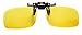 Foucome Yellow Night Vision Polarized Clip-on Flip up Metal Clip Sunglasses Driving Eyewear