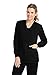Grey's Anatomy Women's Junior Fit 4 Pocket Sport Button Front Scrub Jacket, Black, Small