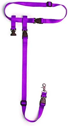 The Buddy SystemHands Free Dog Leash, Adjustable Leash for Running, Jogging, Training and Service Dogs, Great for Small, Medium and Large Dogs, Made in USA (Purple, X-Large Belt (33"- 60" Waist))