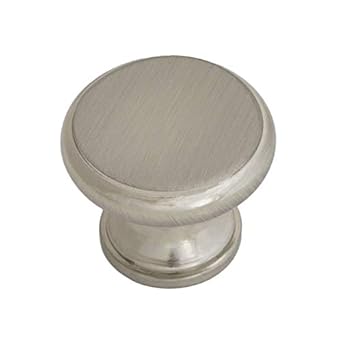 Paquete de 1 perilla de níquel satinado de 1 1/4 pulgadas con parte