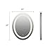 CO-Z Oval LED Lighted Bathroom Mirror, Modern Touch Dimmable Wall Mirror with Dimmer and Lights, Wall Mounted Fogless Backlit Lighted Makeup Vanity Mirror Over Cosmetic Bathroom Sink