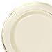 OCCASIONS 240 Plates Pack,(120 Guests) Heavyweight Premium Wedding Party Disposable Plastic Plates Set -120 x 10.5'' Dinner + 120 x 7.5'' Salad/Dessert (Ivory & Gold Rim)