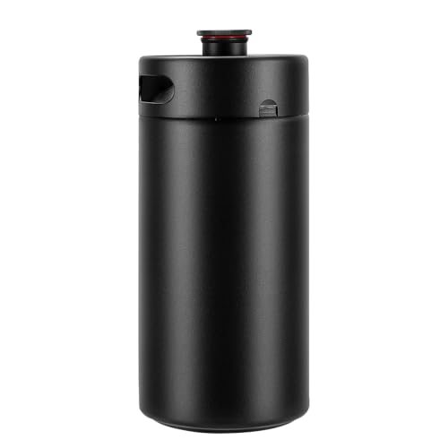 Stainless Steel Mini Keg Growler, 128oz Matte Black Mini Beer Keg
