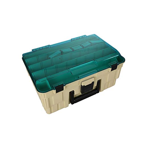 BYDBNR Angelkasten, Große Kapazität Double-Layer-Mehrzweck-Fanggeräte Toolbox Fanggeräte Zubehör Aufbewahrungsbox – Bild 3