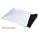 SJPACK 9x12 Poly Mailers 2.5 Mil Envelopes White Shipping Bags With Self Sealing Strip