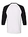 Hanes Unisex X-Temp Performance Baseball Tee, 42BA, M, White/Black