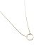 Honeycat Mini Karma Open Circle Orbit Necklace in 18k Gold Plated | Minimalist, Delicate Jewelry (Gold)