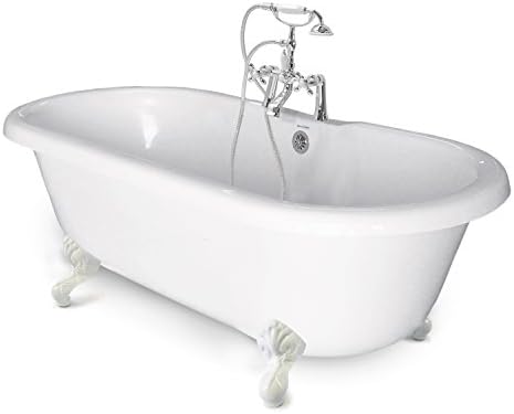 American Bath Factory CC-DC-C-WH Chelsea Collection Double Ended Tub Package