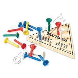 Board & Travel Games - WOODEN TRIANGLE GAME