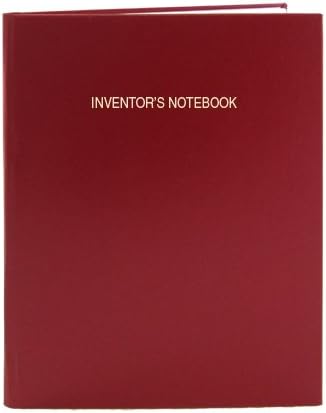BookFactory Red Inventor's Notebook - 168 Pages (.25" Grid Format), 8" x 10", Red Cover, Smyth Sewn Hardbound (EPRIL-168-SGS-LRT5)