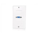 StarTech.com Single Outlet 15-Pin Female VGA Wall Plate - White - Wall mount plate - white - VGAPLATE