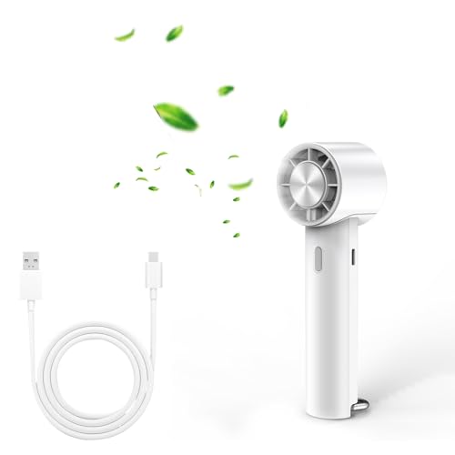 Minthouz Handheld Fan, Ultra-Quiet 5-Speed Portable Desk Fan with 2000mAh Battery and USB-C Charging, 16°C Instant Cooling, Foldable Clasp, Perfect for Travel, Home, and Office-Stay Cool