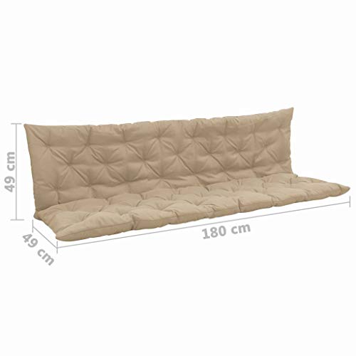 Vigleco Auflage für Hollywoodschaukel Beige 180 cm Stoff – Bild 6